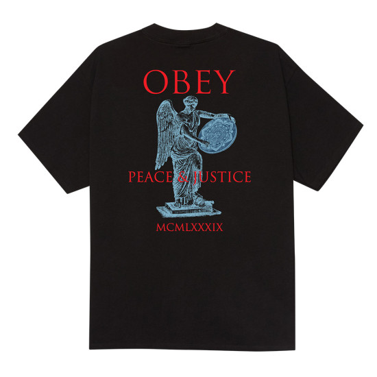Obey Ανδρική κοντομάνικη μπλούζα Peace & Justice Statue Tee